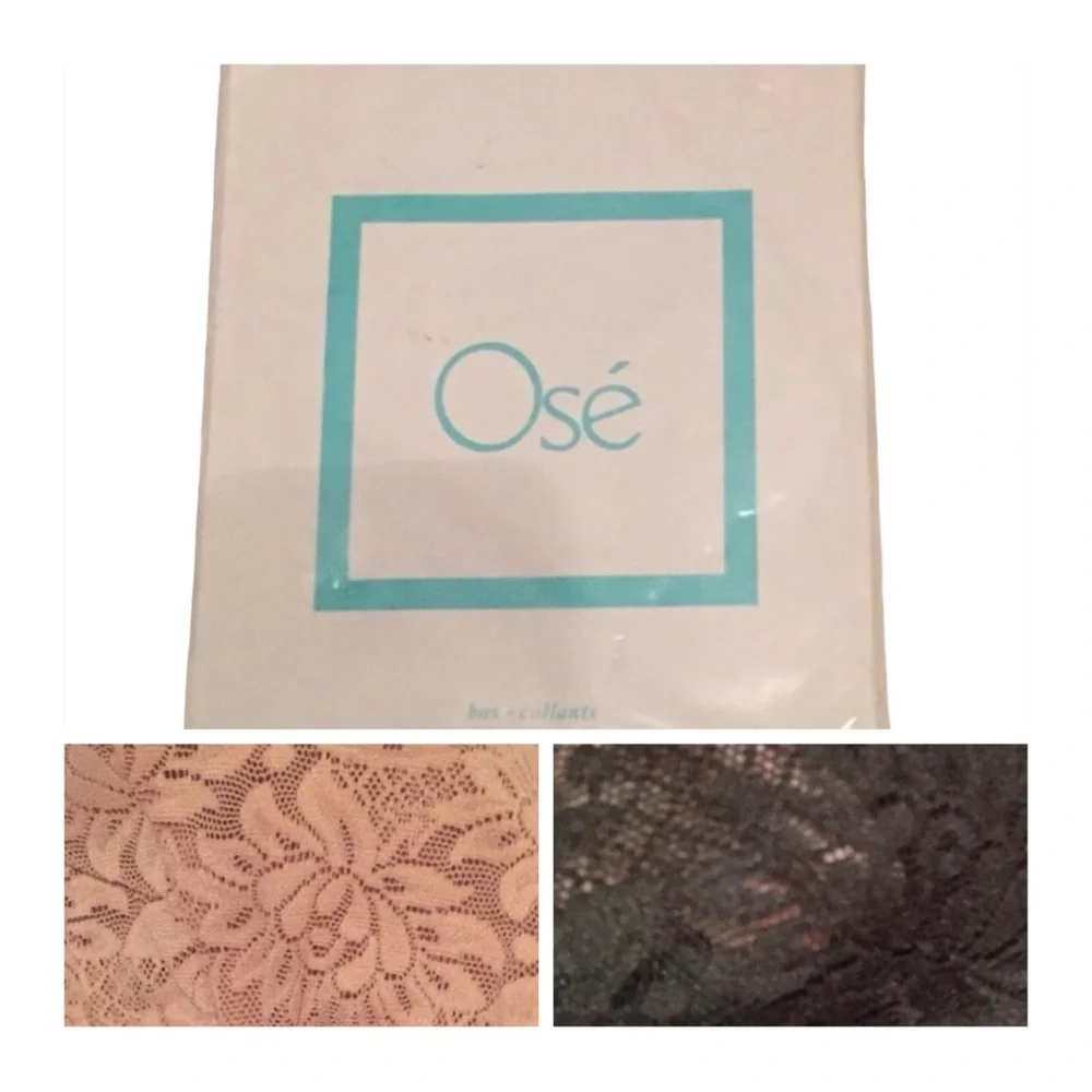 Stockings by OSE Nude‎ OR Black, For Use with Garters, Made in Italy, NEW